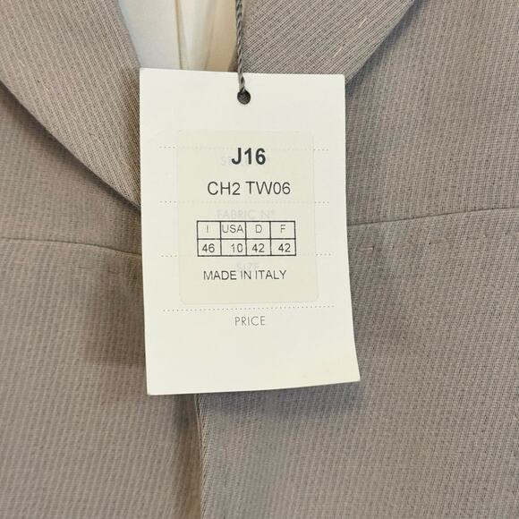 Chantal Paris Skirt & Blazer 2Piece Outfit Set 10 Gray Office Academia Italy NWT - Picture 6 of 16